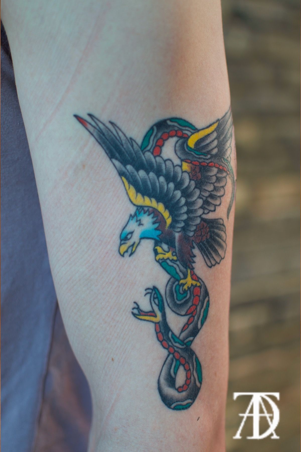 American traditional tattoo eagle