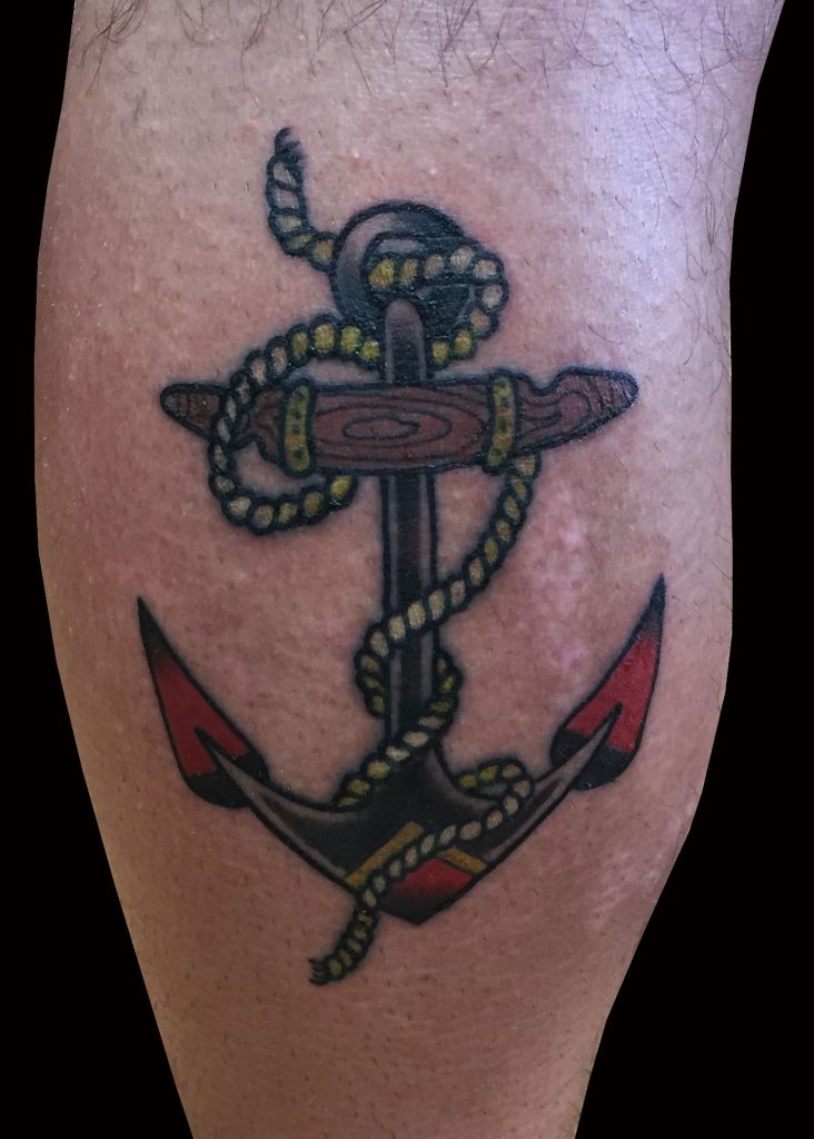 american traditional tattoo anchor